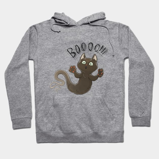 Ghost cat scares you Hoodie by Whoana Keli